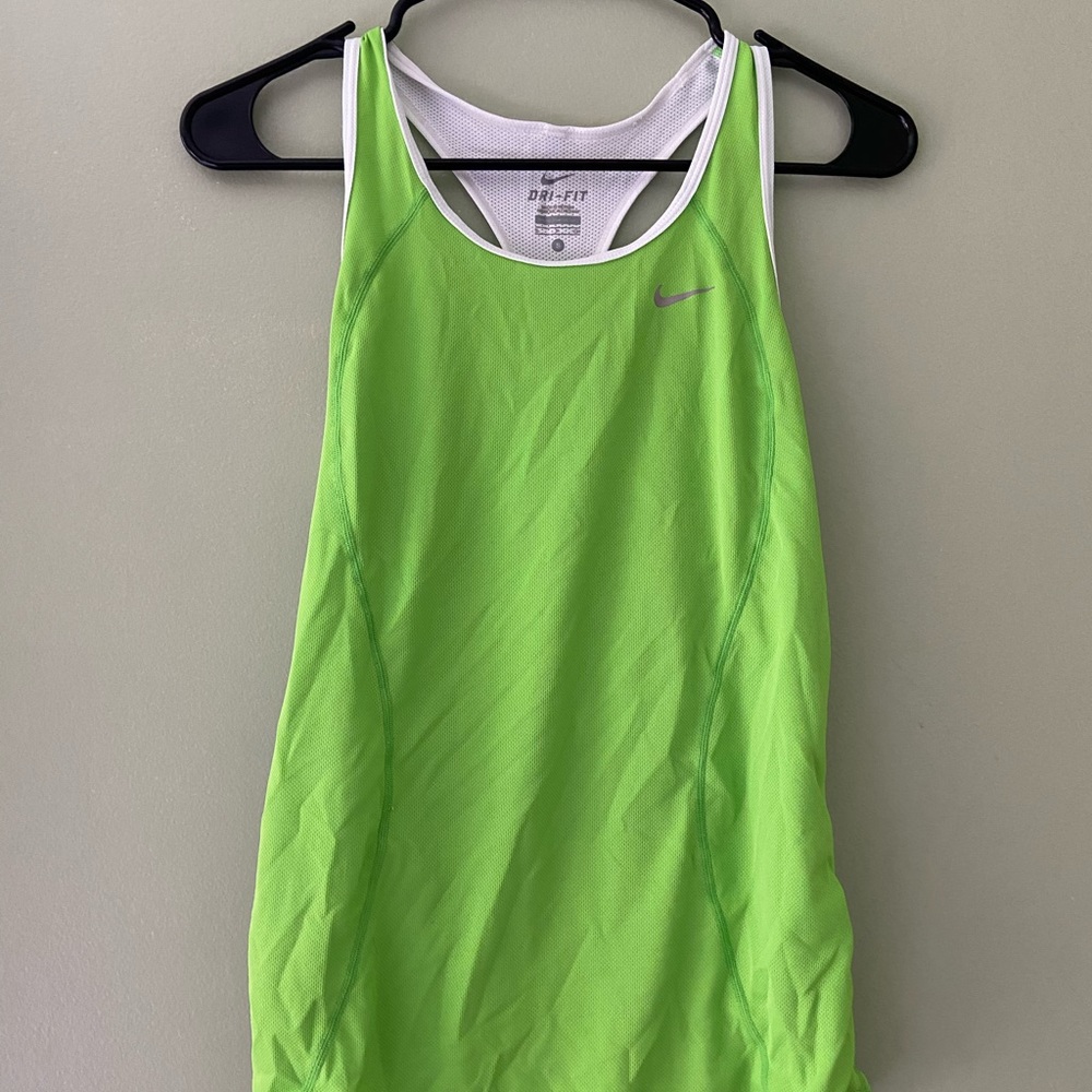 Neon Green Nike Dri Fit Tank